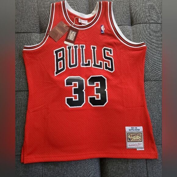 Mens Mitchell & Ness Swingman Jersey Chicago Bulls 1997-98 Scottie Pippen XL XXL - Picture 1 of 7